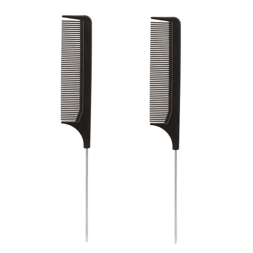 1 Professional pointed tail comb hair salon stainless steel comb