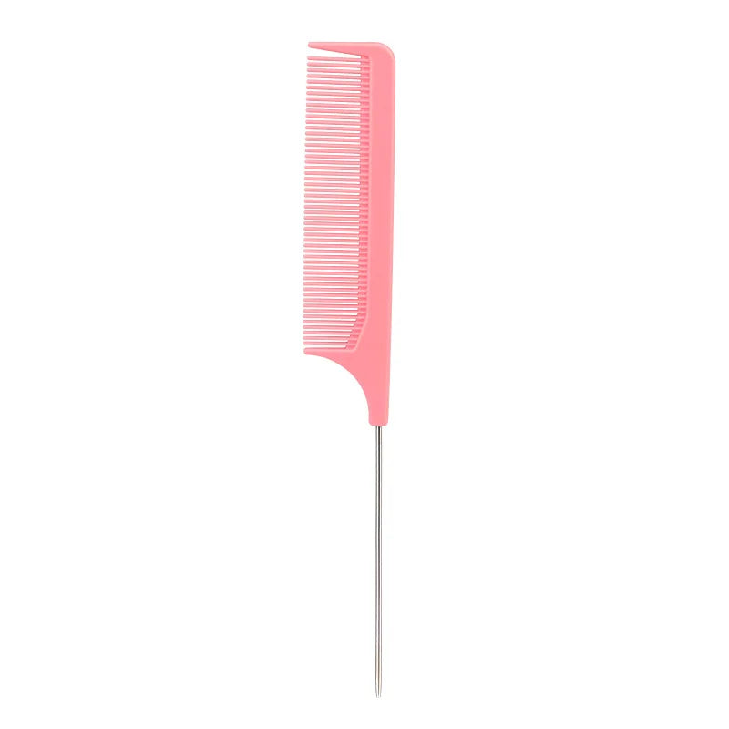1 Professional pointed tail comb hair salon stainless steel comb