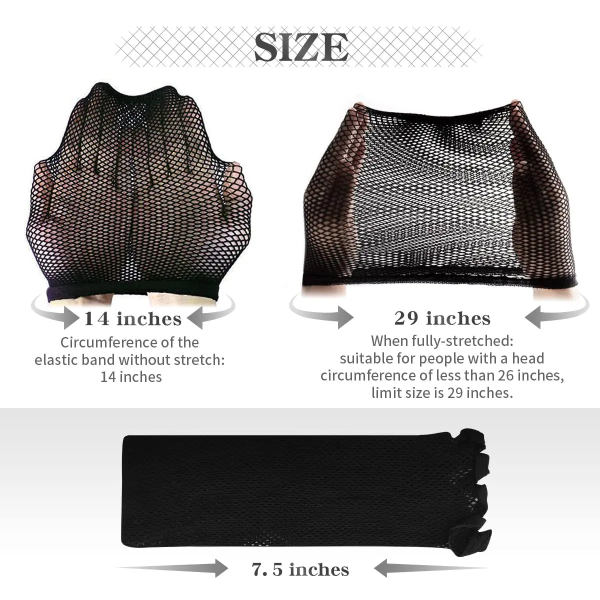 Black Mesh Wig Cap for Long Hair, Short Hair, Hair Cap for Wigs,Hair