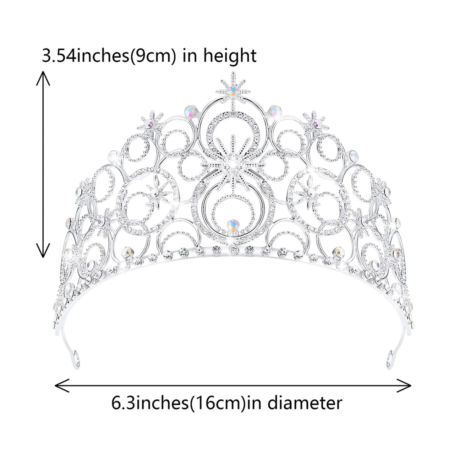 Elegant Bubble Crown For Beauty Pageant And Wedding Headdress High-End