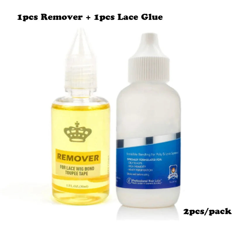 Plussign Wig Glue With Remover Super Lace Glue For Lace Wigs/Toupee/Closure Hair Glue Remover Wig Installation Kit