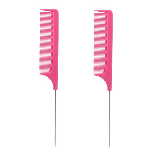 1 Professional pointed tail comb hair salon stainless steel comb