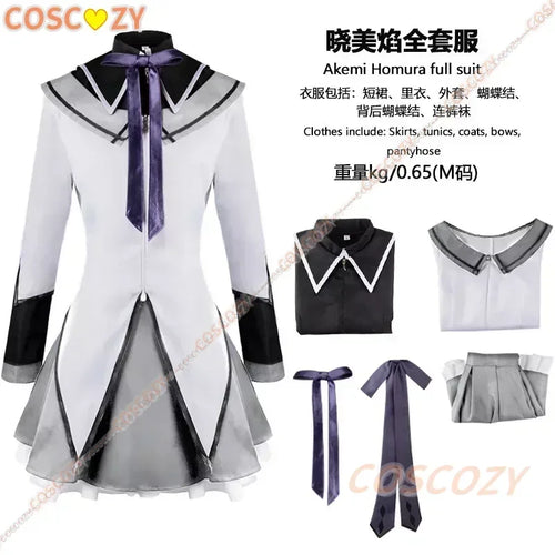 Anime Magical Girl Puella Magi Madoka Magica Homura Akemi Cosplay