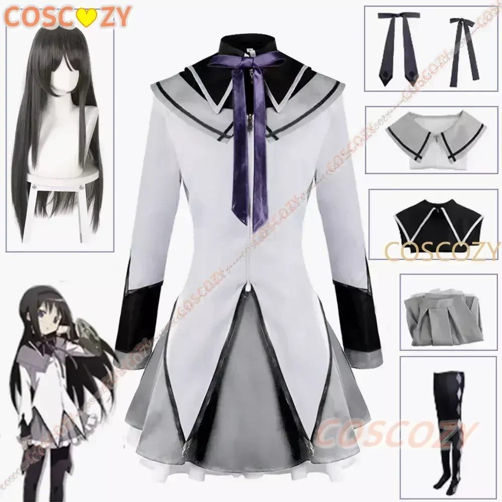 Anime Magical Girl Puella Magi Madoka Magica Homura Akemi Cosplay