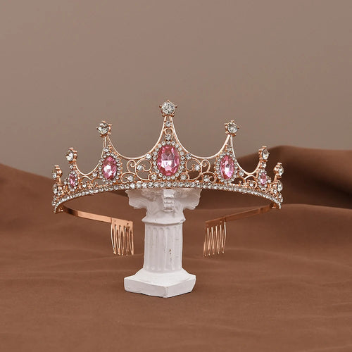 Princess Queen Crystal Crowns And Tiaras Baroque Vintage Crown Tiara