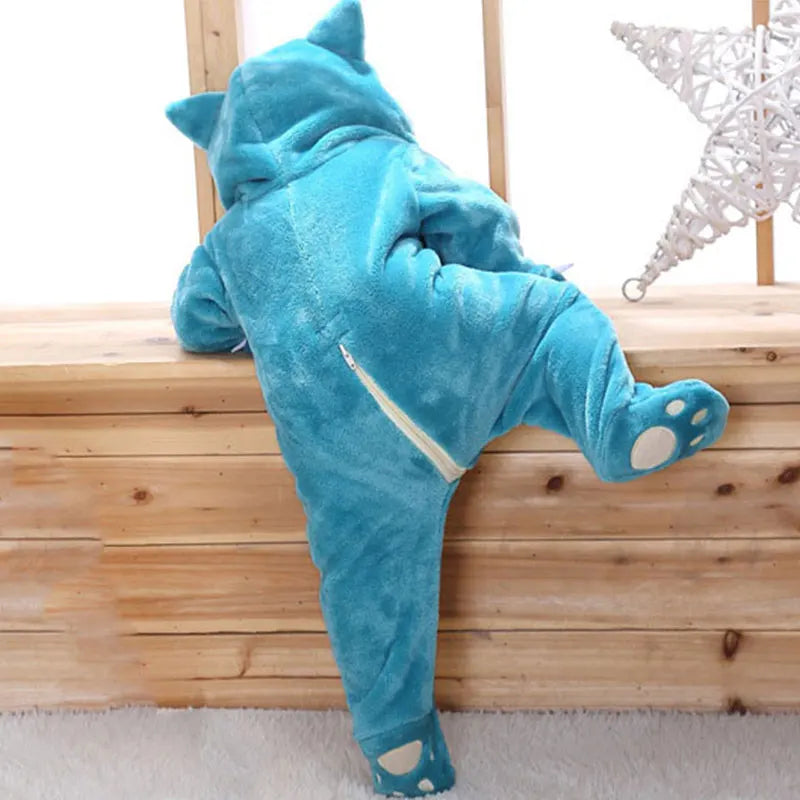 Boys Girls Costume 0-3 Y Baby Snorlax Romper Anime Cosplay Kigurumi