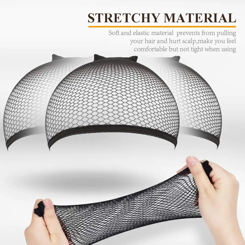 Black Mesh Wig Cap for Long Hair, Short Hair, Hair Cap for Wigs,Hair
