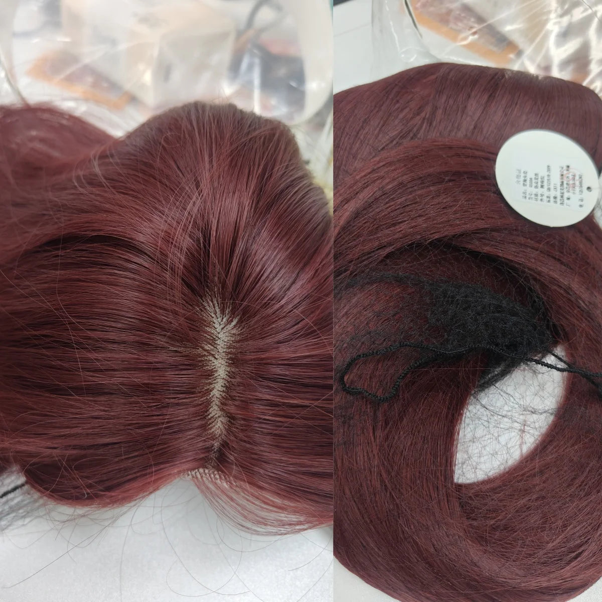 Red Wig Long Straight Lace Front Wig for Woman Nature Synthetic Lace