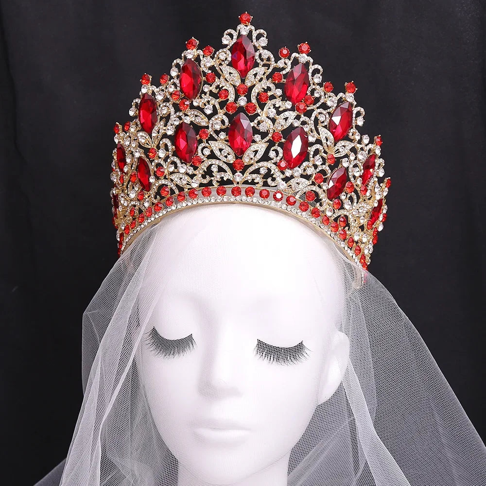 Luxury High Quality Royal Queen Wedding Crown for Women Large Crystal