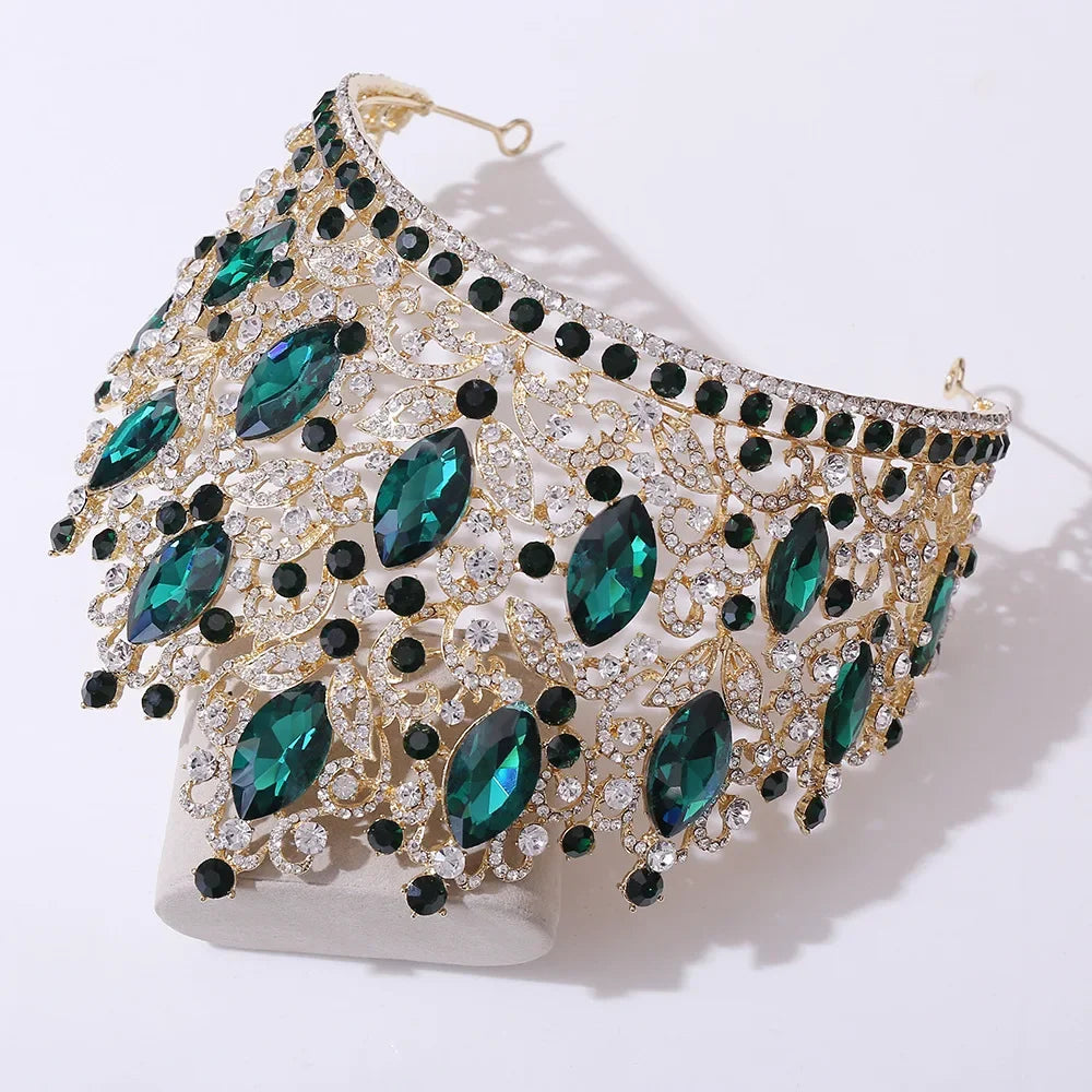 Luxury High Quality Royal Queen Wedding Crown for Women Large Crystal