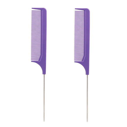 1 Professional pointed tail comb hair salon stainless steel comb