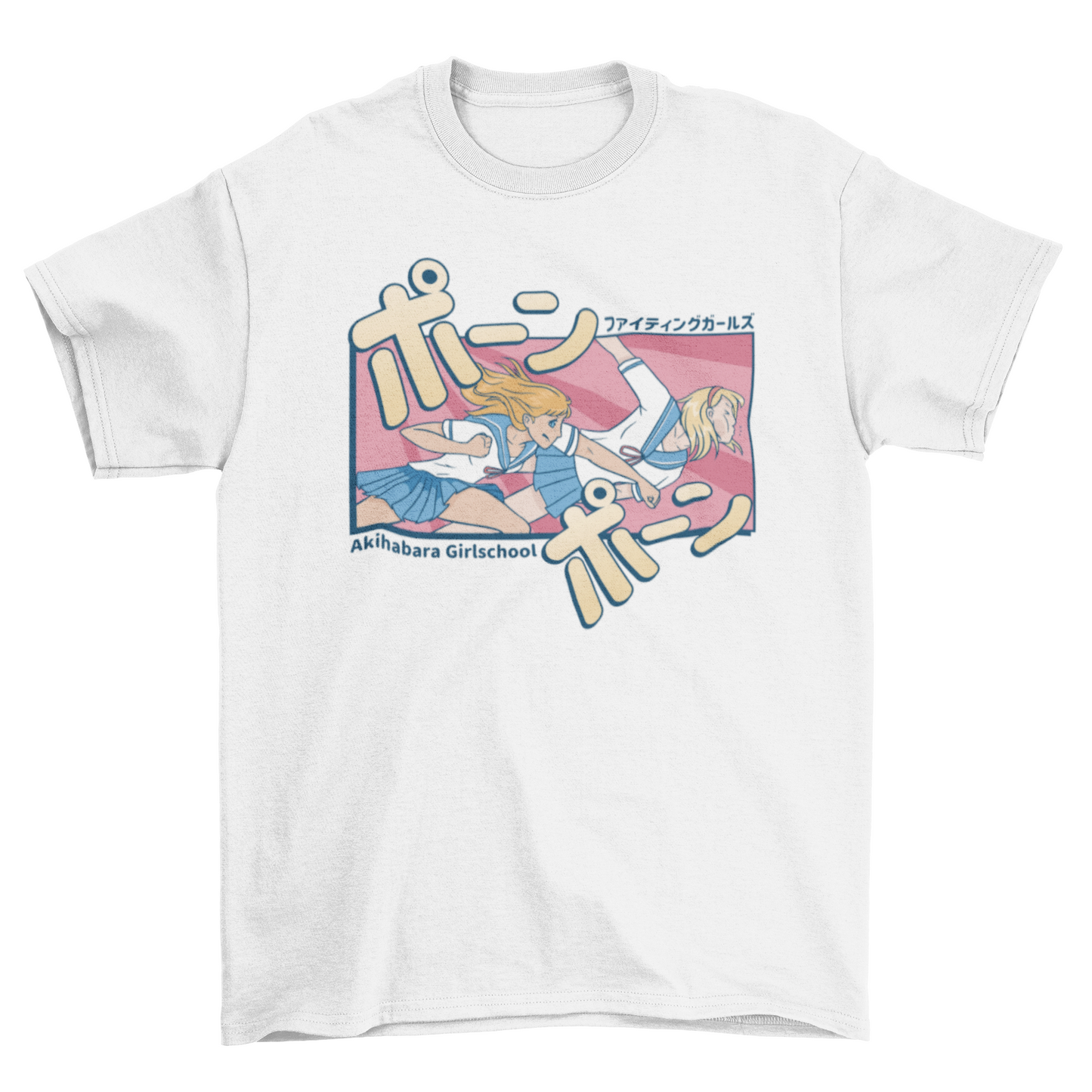 Anime girls fight t-shirt