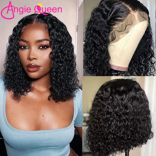 Brazilian Deep Wave Bob Wig 13x4 Lace Frontal Wig Human Hair Natural