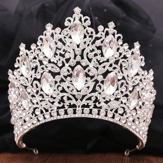 Luxury High Quality Royal Queen Wedding Crown for Women Large Crystal