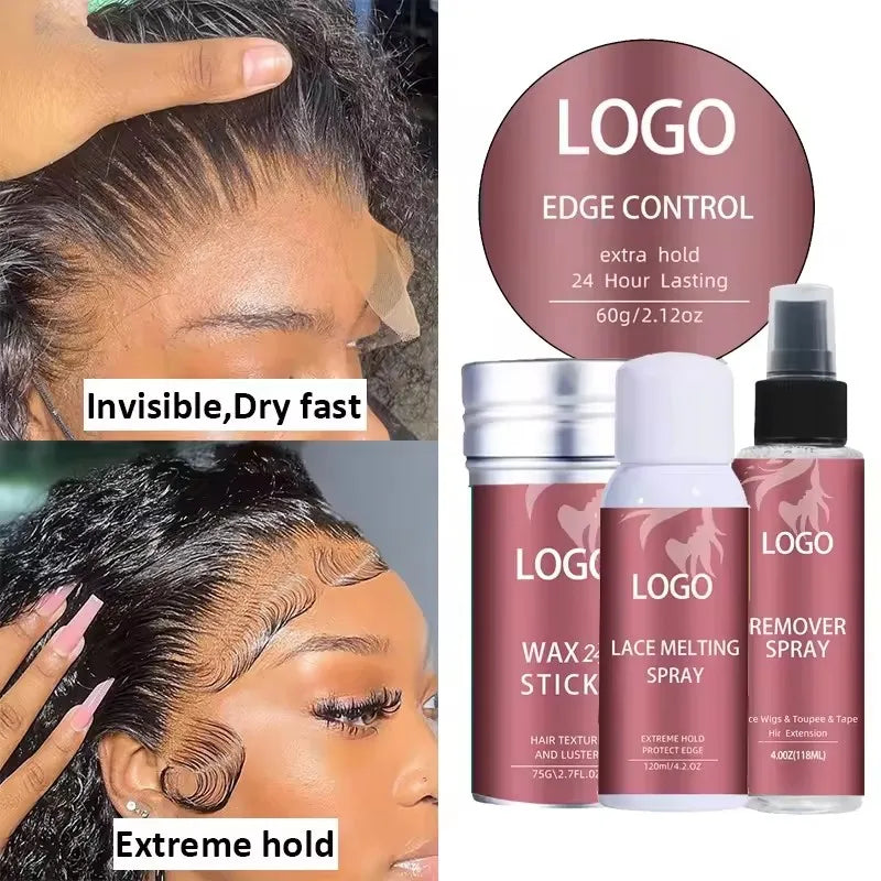 Lace Front Wig Glue Waterproof Custom Label Hair Wax Stick Tint Spray